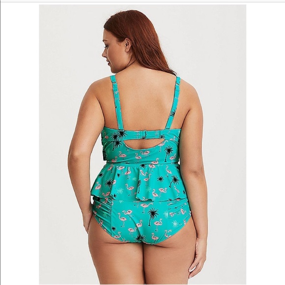 Torrid Flamingo Peplum Midkini - Picture 3 of 5